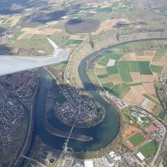 Flugwegposition um 11:53:46: Aufgenommen in der Nähe von Ludwigsburg, Deutschland in 1154 Meter